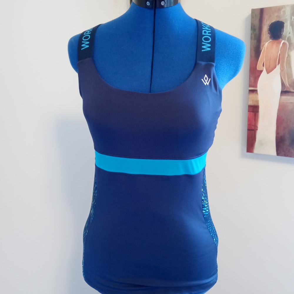 Workout Empire Blue Athletic Tank sz M